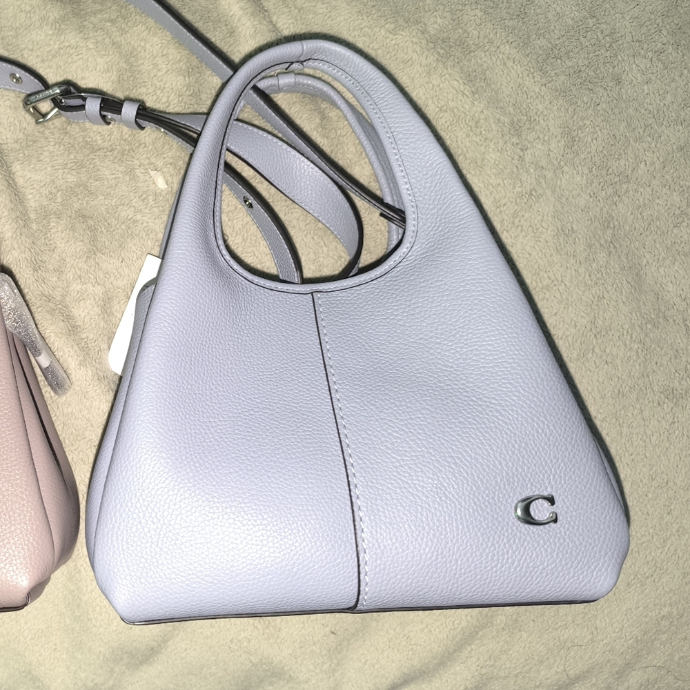 Coach Lana 23 Grey/Blue Leather RARE - Picture 7 of 12